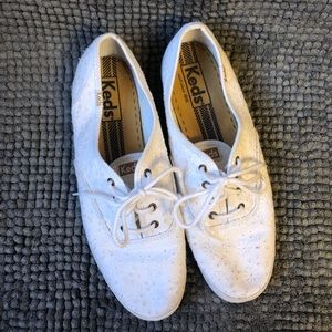 White Eyelet Keds